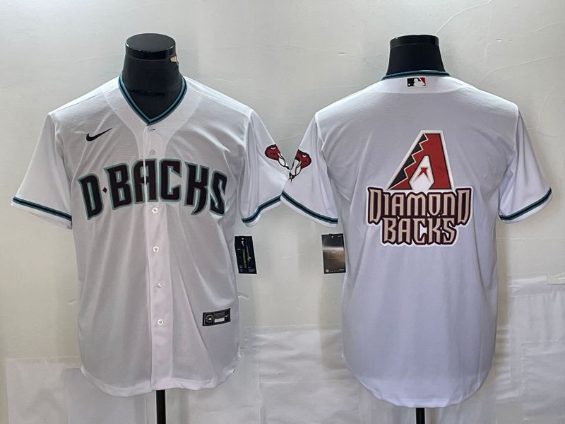 Men Arizona Diamondback Blank White Game Nike 2023 MLB Jersey style 2